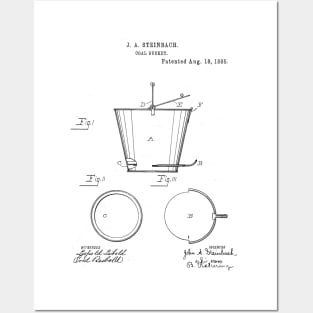 Coal Bucket Vintage Patent Hand Drawing Posters and Art